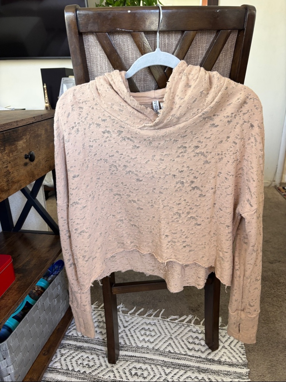 Beige cropped hoodie from H&M divided